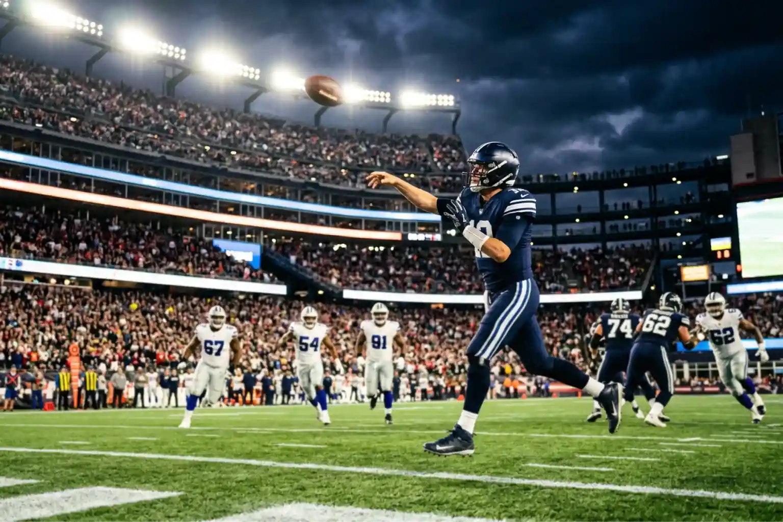 NFL wedden analyse dashboard met statistieken en quoteringen